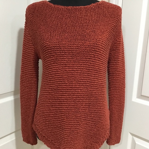Amanda Green Rust Knit Sweater Size S - Picture 1 of 7